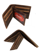 Load image into Gallery viewer, Bi Fold RFID Premium Cowhide Leather Wallet Center Flip
