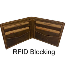 Load image into Gallery viewer, Premium Leather Bi Fold RFID Wallet