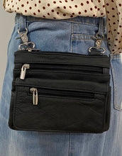 Load image into Gallery viewer, Leather Convertible Crossbody & Belt-Loop Travel Purse -Top Seller