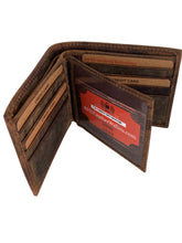 Load image into Gallery viewer, Bi Fold RFID Premium Cowhide Leather Wallet Center Flip