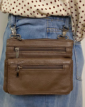 Load image into Gallery viewer, Leather Convertible Crossbody & Belt-Loop Travel Purse -Top Seller