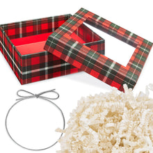 Load image into Gallery viewer, Plaid Gift Box Ready to Give or Send! Optional Add $50 Visa & Personalized Card. Wallet Sold Separately