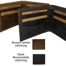 Load image into Gallery viewer, Bi Fold RFID Premium Cowhide Leather Wallet