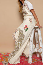 Load image into Gallery viewer, Almond Floral Patchwork Embroidered Overalls