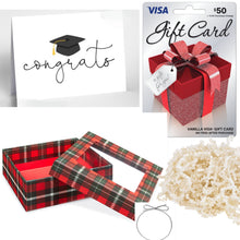 Load image into Gallery viewer, Plaid Gift Box Ready to Give or Send! Optional Add $50 Visa & Personalized Card. Wallet Sold Separately
