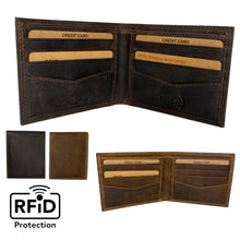 Load image into Gallery viewer, Bi Fold RFID Premium Cowhide Leather Wallet