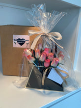 Load image into Gallery viewer, 2 Dozen Wooden Roses in a Black Purse. Restock Coming Soon.