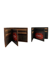 Load image into Gallery viewer, Bi Fold RFID Premium Cowhide Leather Wallet Center Flip