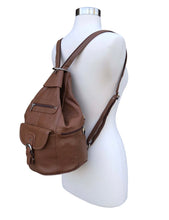 Load image into Gallery viewer, Convertible Leather Backpack