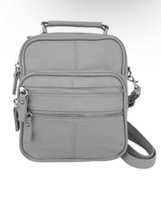 Load image into Gallery viewer, Small Leather Crossbody Travel Bag - Cowhide Purse with Multiple Pockets