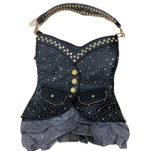 Load image into Gallery viewer, Dress Shaped Bling Purse -Sparkling Statement Handbag