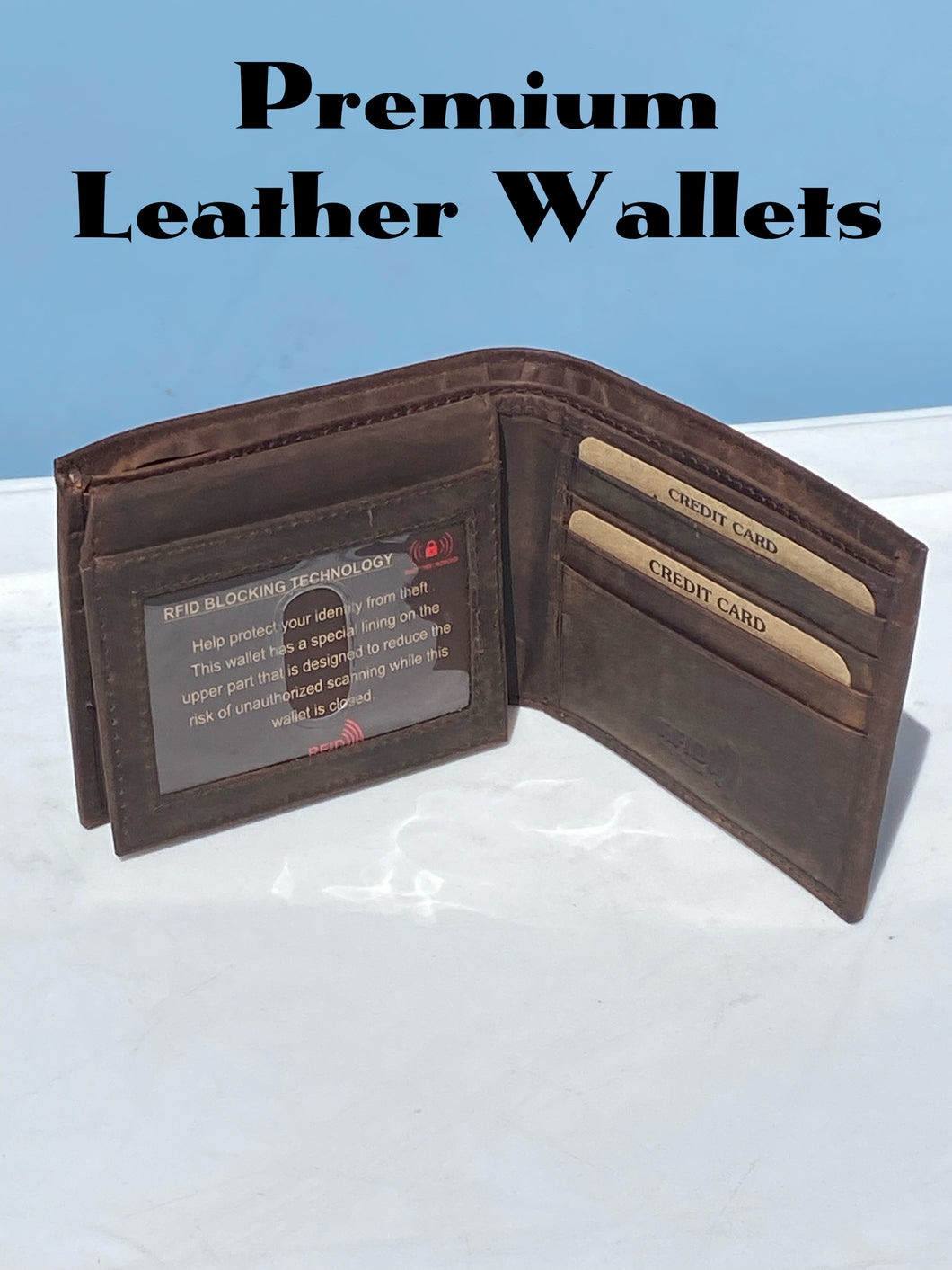 Premium Cowhide Leather Wallet with RFID Technology