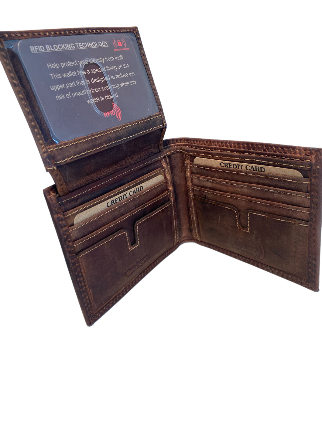 Premium Cowhide Leather Wallet with RFID Technology