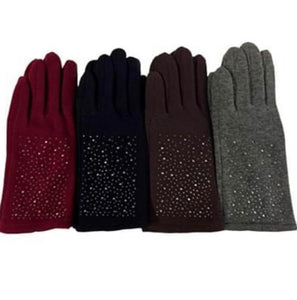 Gloves with Rhinestones