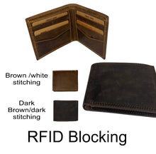 Load image into Gallery viewer, Premium Leather Bi Fold RFID Wallet
