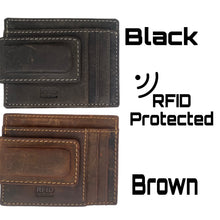 Load image into Gallery viewer, RFID Premium Cowhide Leather Magnetic Money

