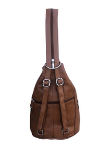 Convertible Leather Backpack