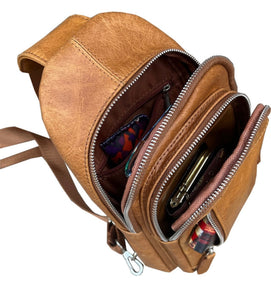 Leather Crossbody Sling Bag