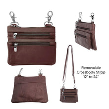 Load image into Gallery viewer, Leather Convertible Crossbody &amp; Belt-Loop Travel Purse -Top Seller
