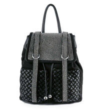 Load image into Gallery viewer, Sparkle Front Flap Backpack -Woven Statement Bag
