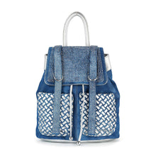 Load image into Gallery viewer, Sparkle Front Flap Backpack -Woven Statement Bag

